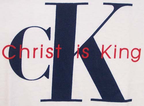 Christ Is King ......Christian T-SHIRT US Screen Printed White Co