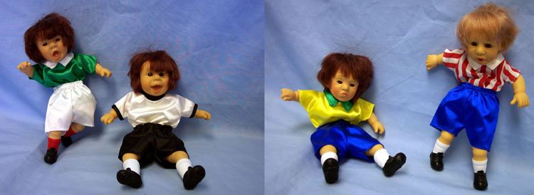 Zanie   Babies  - Soccer  Players.   8'' Tall