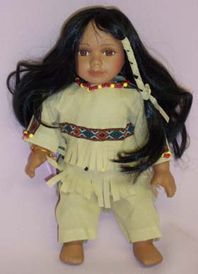 Native Indian  Porcelain DOLLs - 12'' Tall