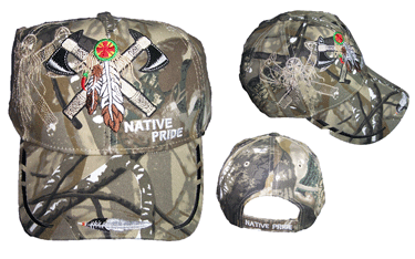 Tomahawk Native Pride Embroidered BASEBALL Caps - Camo Color