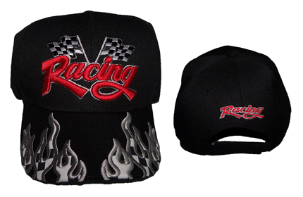 Racing & Flames  Embroidered BASEBALL Caps Hats