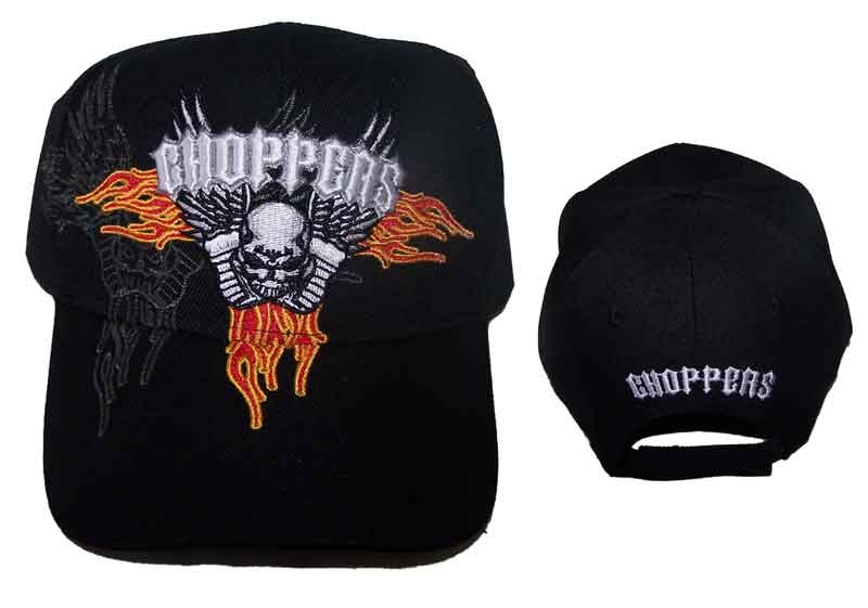 ''Choppers''  SKULL Embroidered Baseball Caps