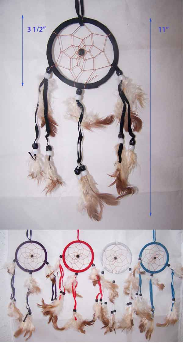 Native Pride - Hand Made  DREAM CATCHERs - Size: 3.5 Inches