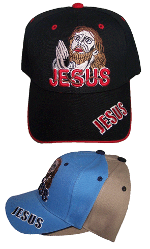 Catholic Embroidered BASEBALL Caps Hats......... Jesus Praying