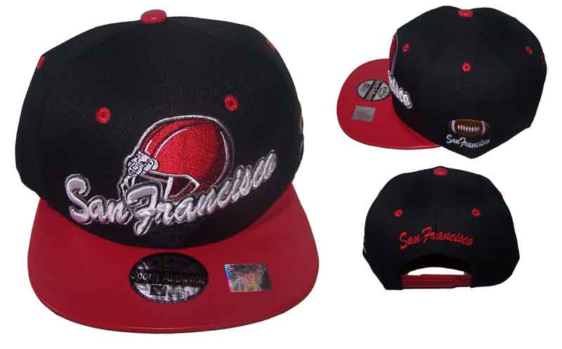 FOOTBALL Snap Back Flat Brim Embd Baseball Caps - San Francisco