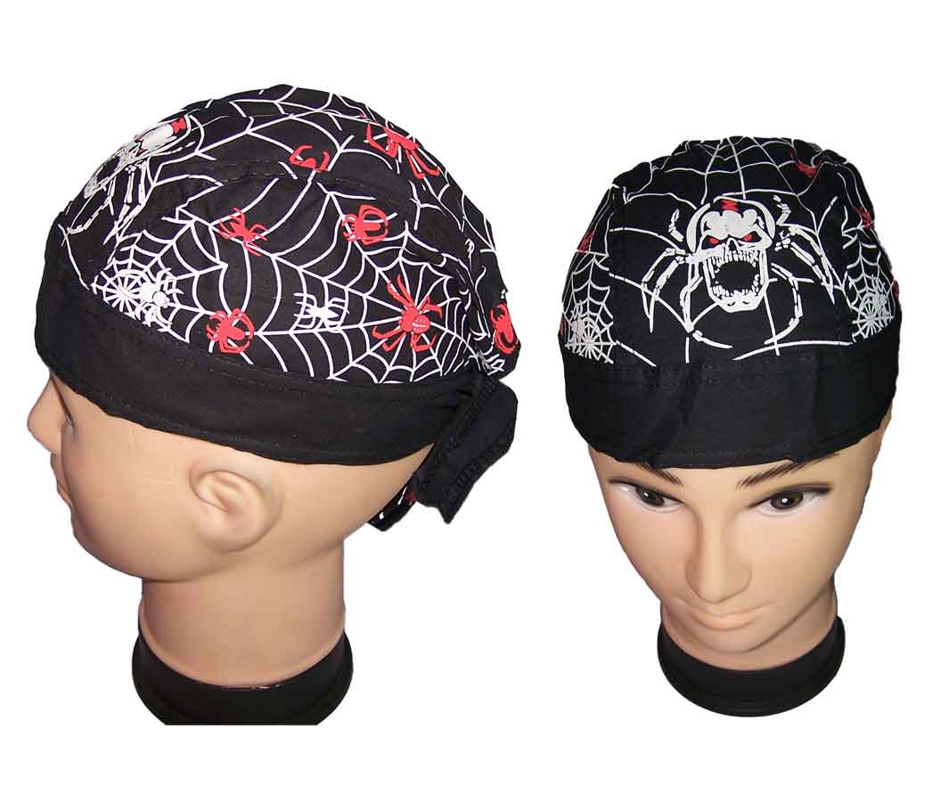 URBAN Wear ''Spider'' Head Wraps - Doo Rags - Biker Cap - Skull Cap