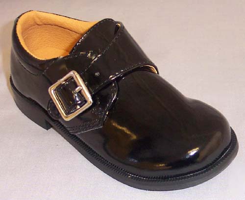 Small Boys Tuxedo Shoes With BUCKLE - Black Color