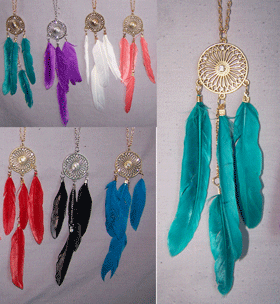 Native Pride  Feather  NECKLACEs For Women