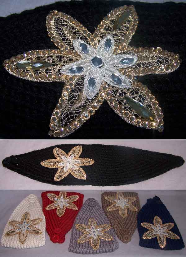 FAshion KnittEd JEwElEd HEAd BAnds For WomEn