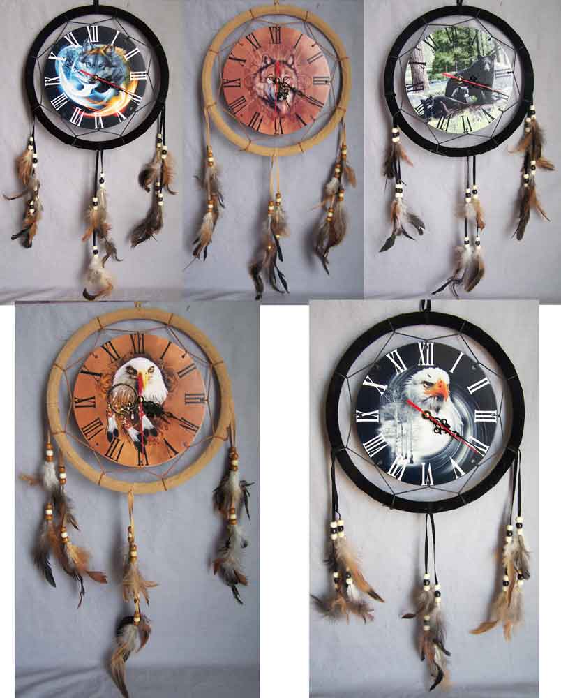 Native Pride Dream Catcher Style Digital CLOCKs With Pictures