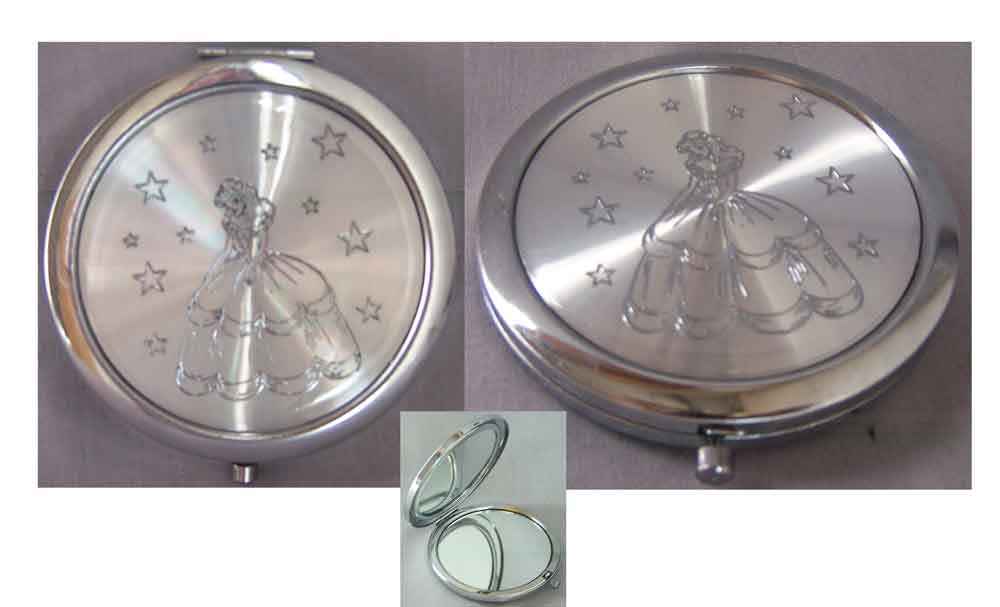 Quinceanera Favors Princess COSMETIC 2 Sided MetalFolding Mirrors