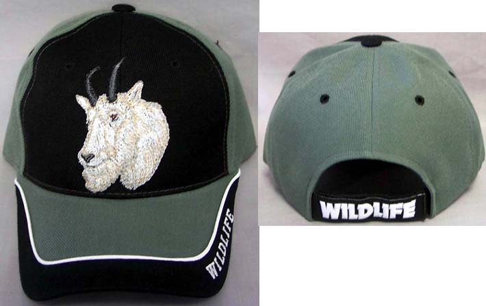 Wild Life Embroidered BASEBALL Caps - Goat