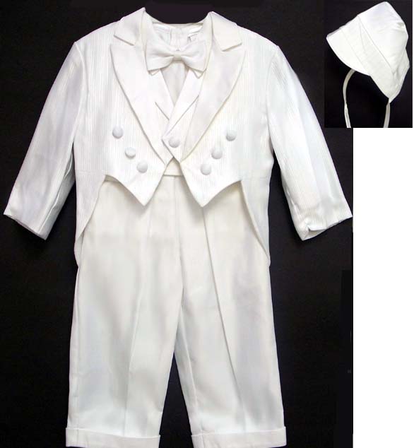 Boys 6Pc White Christening PANTS Sets (Sizes: 2T-4T)