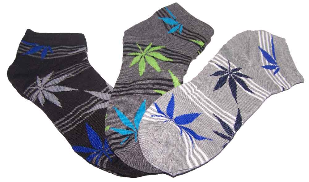 Marijuana - Weed - Cannabis  ANKLET Socks - Size: 10-13