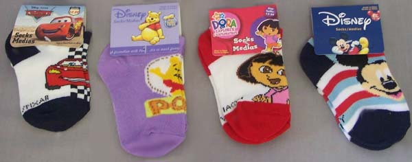 ''Cars/ Dora/ Mickey-Minnie Mouse/Pooh''  Socks (24-36  Mos)