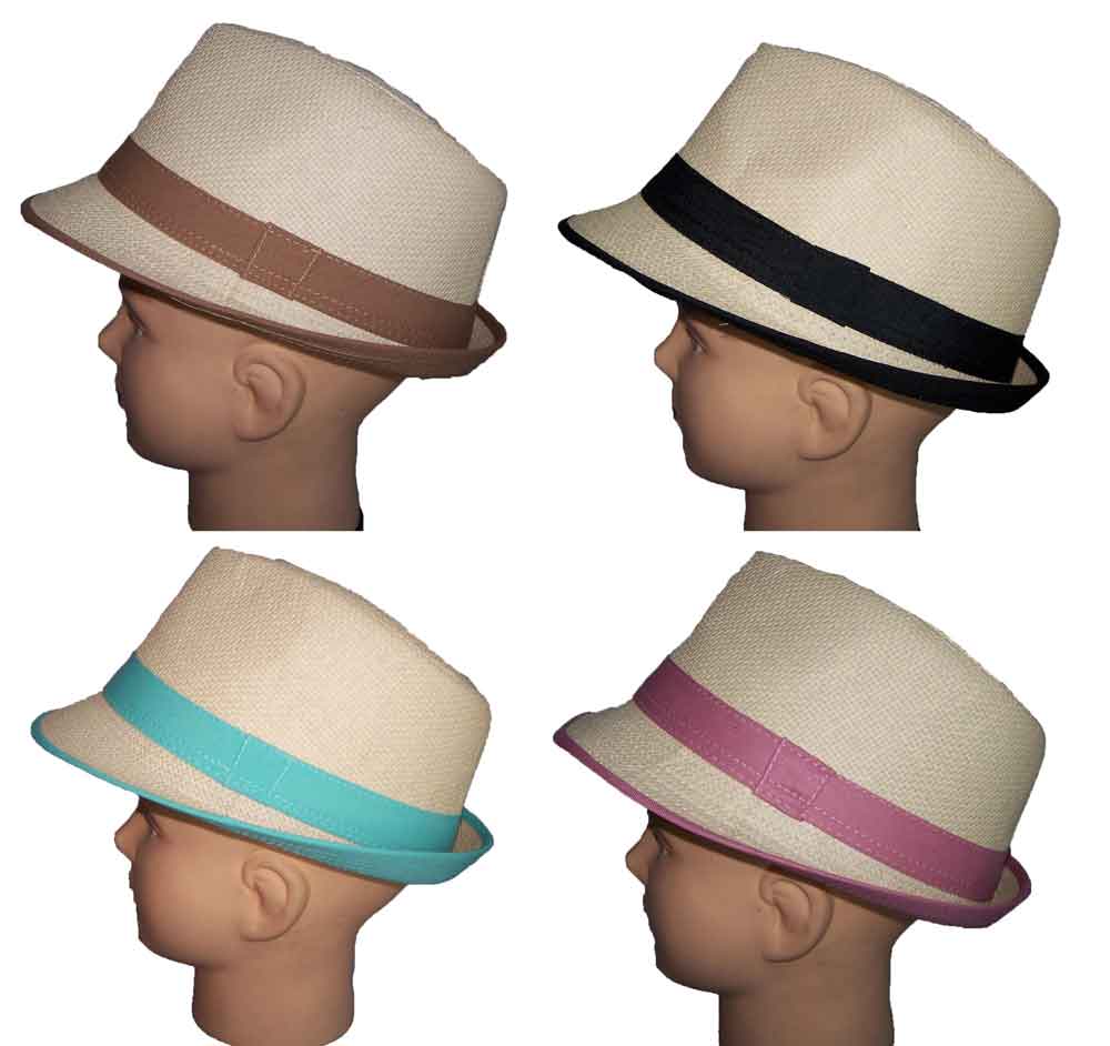 Fedora HATs For Adults - 4 Color Band