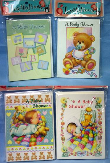8Pc Pack Invitation Cards   - Baby Shower (English)