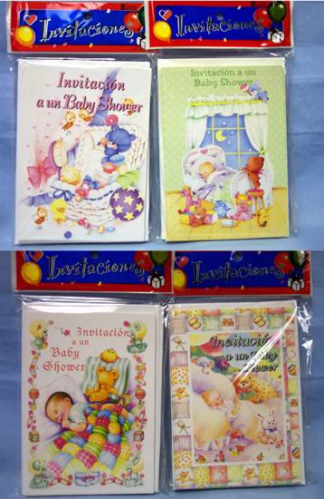 8Pc Pack Invitation Cards   - Baby Shower  - (Spanish)