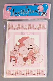8Pc Pack Invitation Cards  - It's A Girl