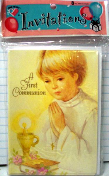 8Pc Pack Invitation Cards   - Communion (English)