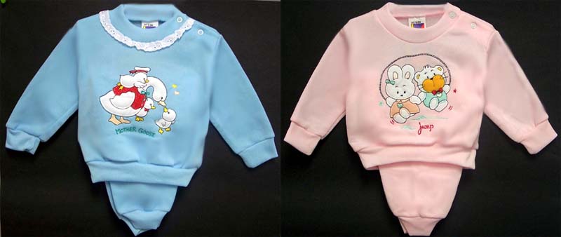 Girls 2Pc Jog Sets With Appliques  - Size: NEW Born