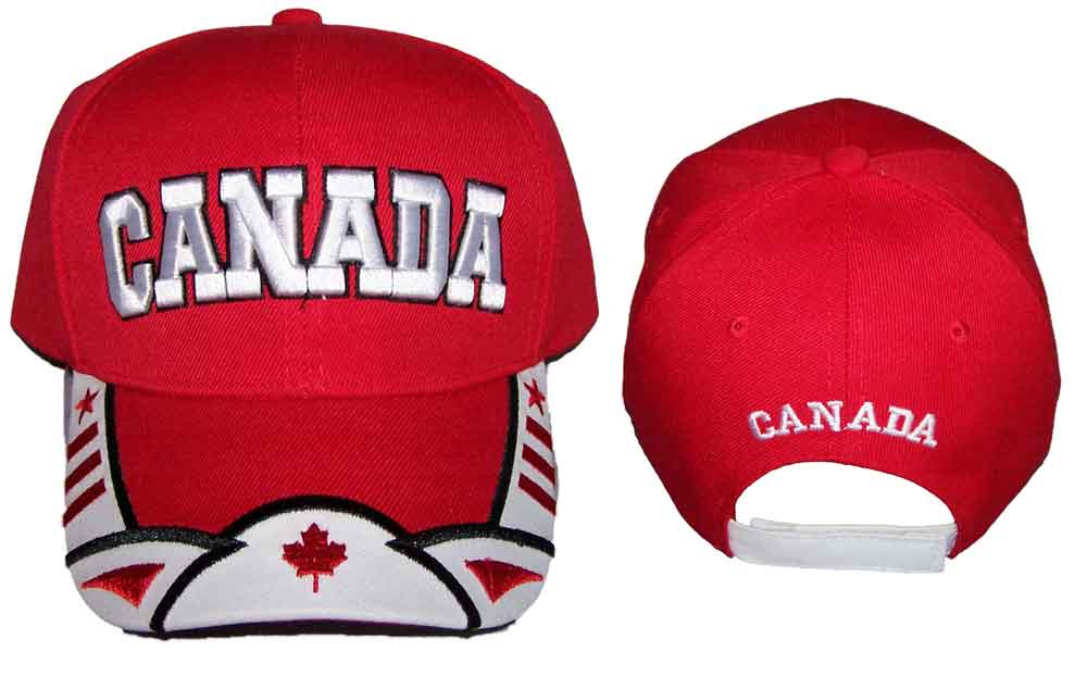 ''Canada'' Digital Embroidered BASEBALL CAPs