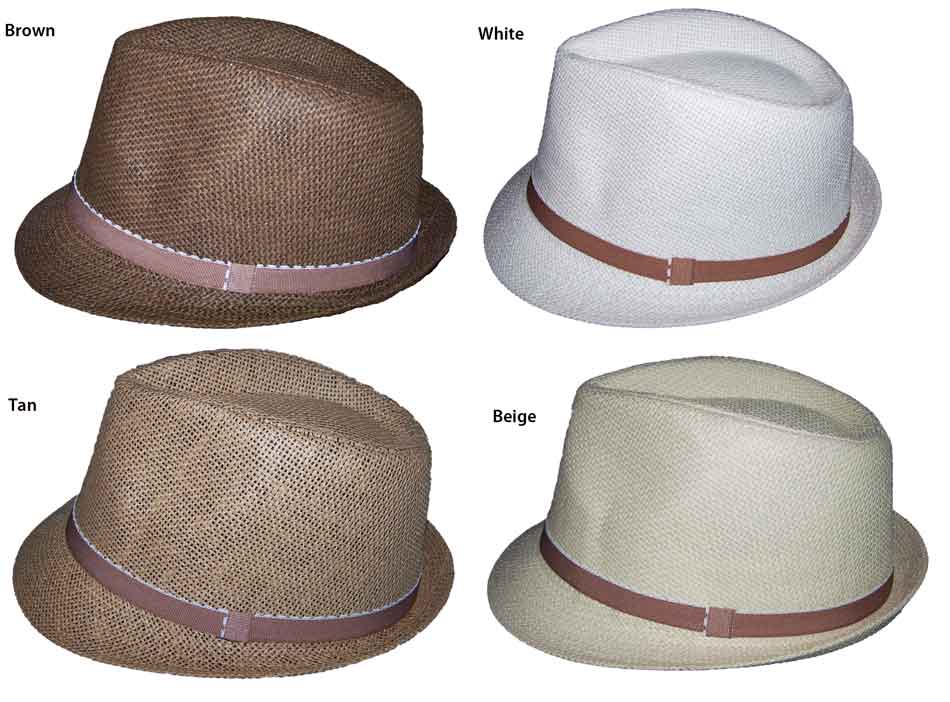 Fedora Trilby HATs For Adults - Men HATs 4 Colors
