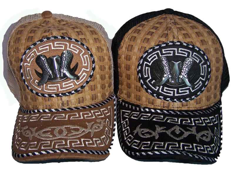 Mexican Style Rodeo Mesh Back Baseball Caps  Cowboy BOOTS