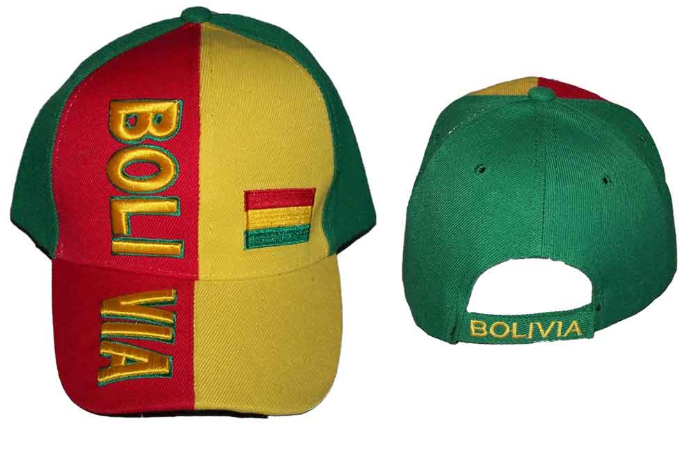''BOLIVIA'' Country  Embroidered BASEBALL Caps