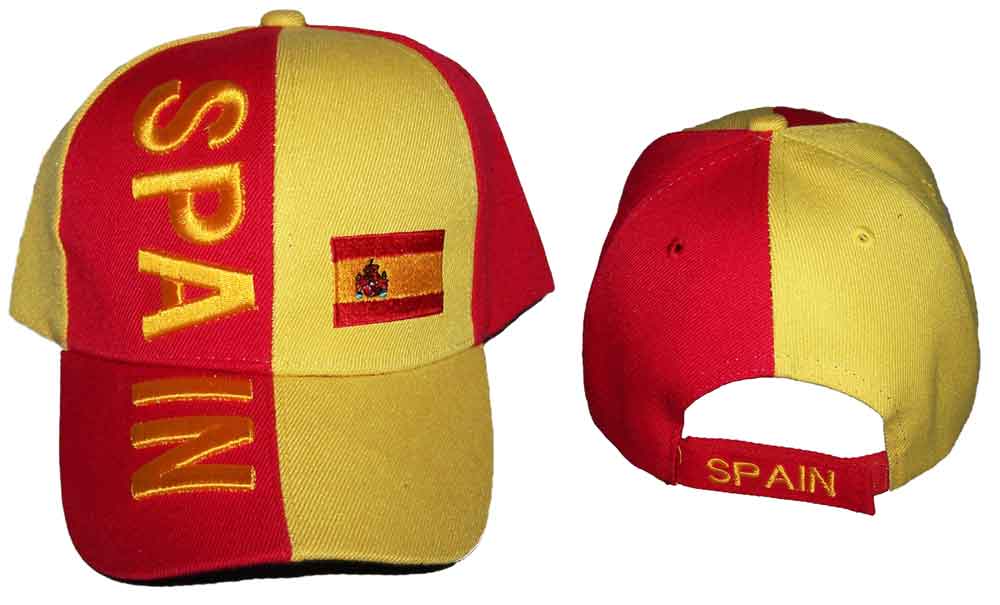 ''SPAIN'' Country  Embroidered BASEBALL Caps