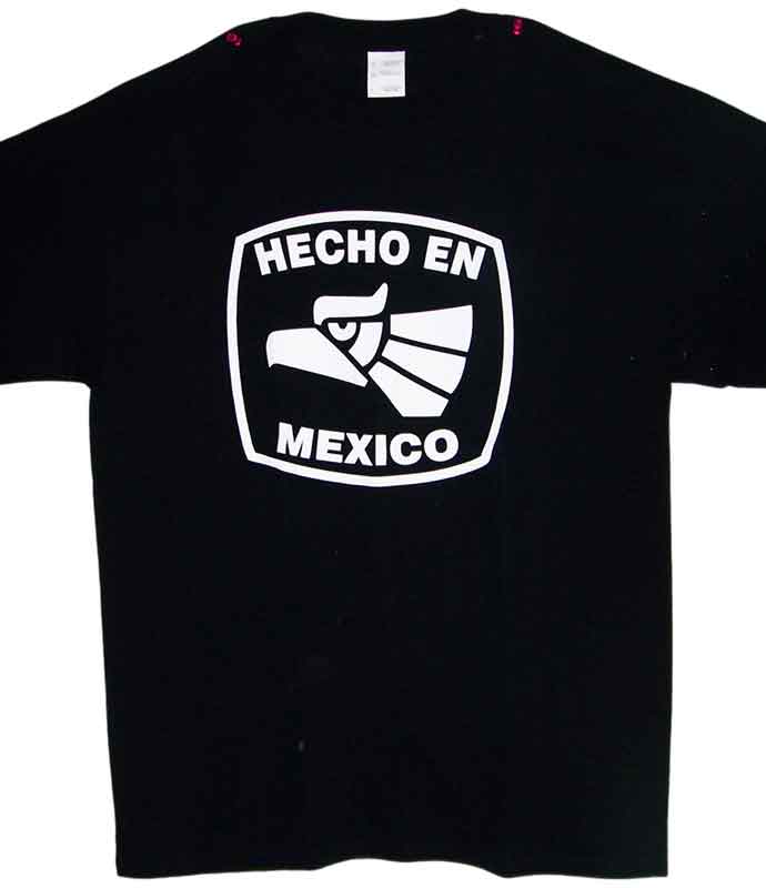 ''Hecho En Mexico'' US Screen Printed Black T-SHIRTS For Men