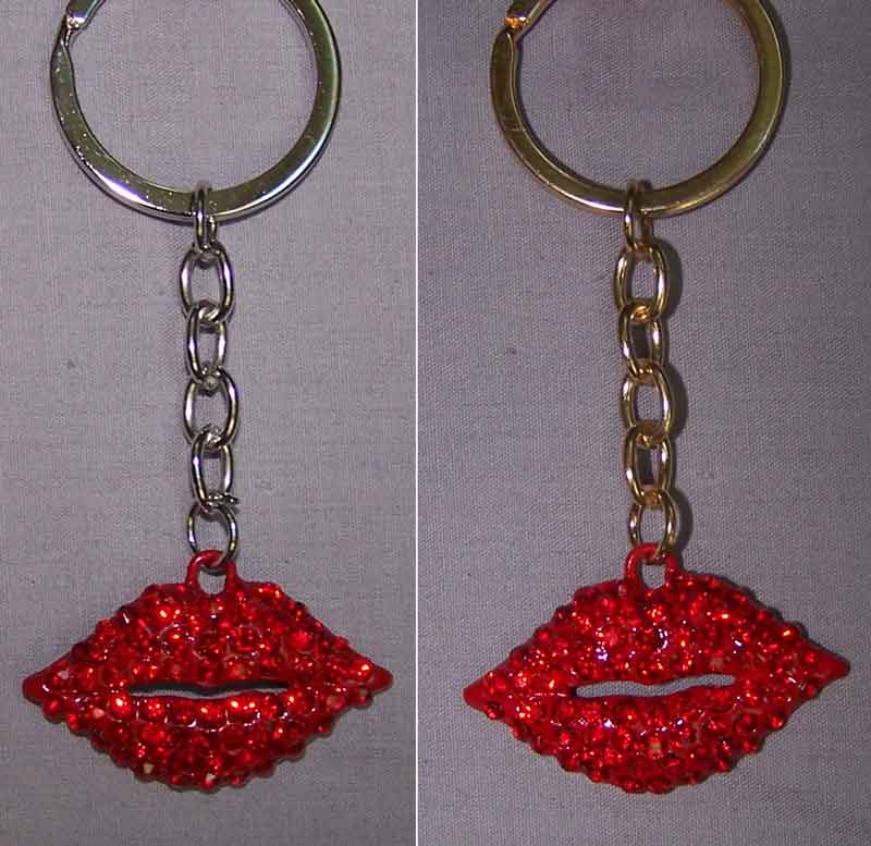 Key Chains Key RINGs - Red Lips