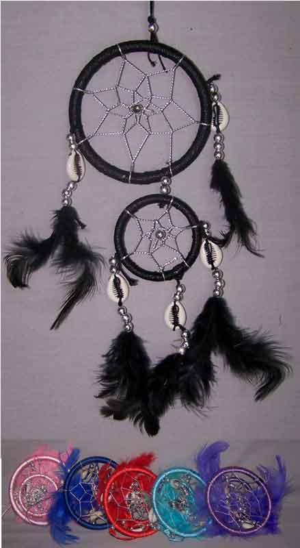 DREAM CATCHERs With Sea Shells & Silver Thread - 2 Tier