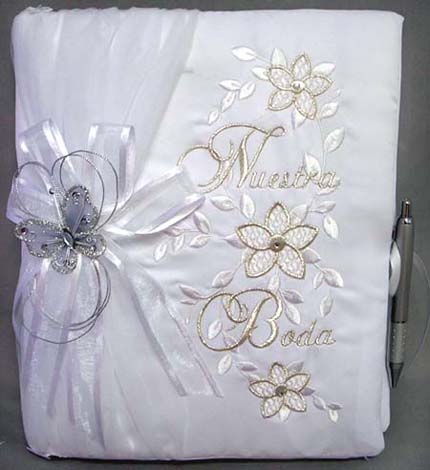 ''Nuestra Boda'' Guest BOOK With Butterfly