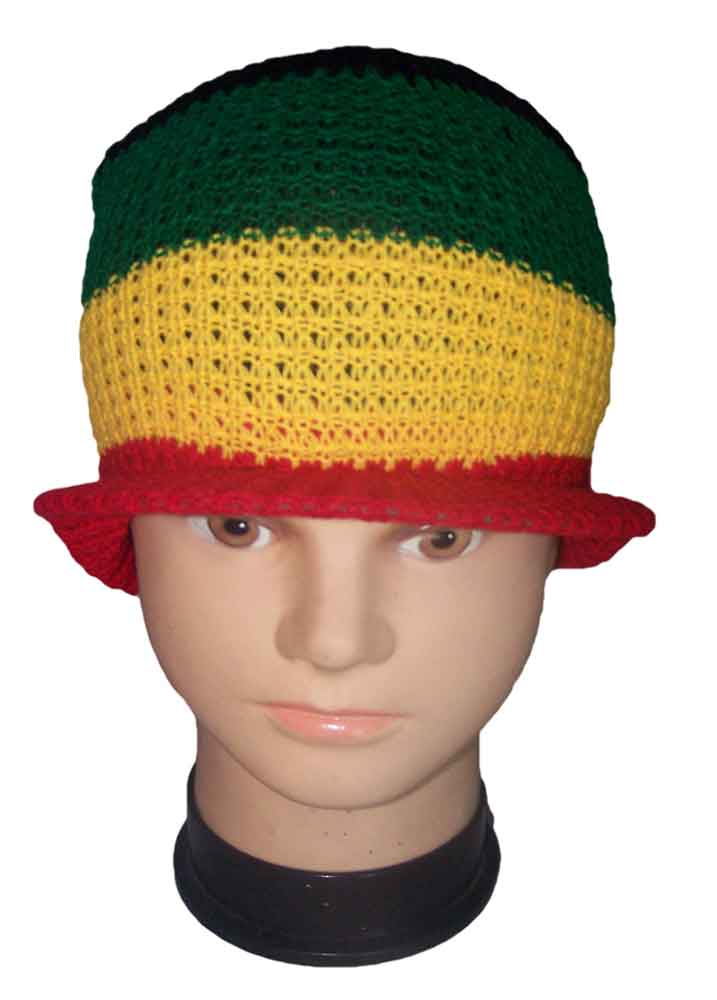 Reggae Rasta  Knitted Winter CAPS - Beanies w/ Visor