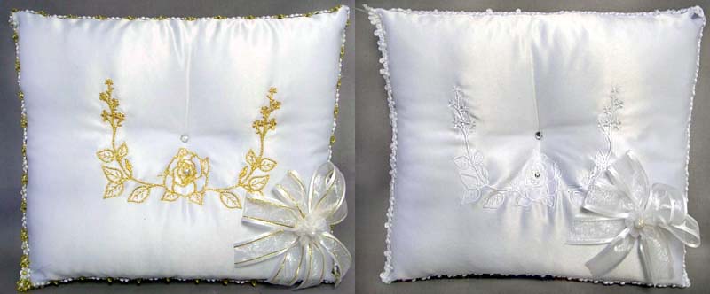 ''Any Occasion'' Embroidered  RING Bearer Pillow - Rectangular