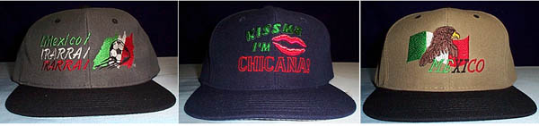Hispanic/Mexican  Embroidered Caps - Assorted Random  Styles