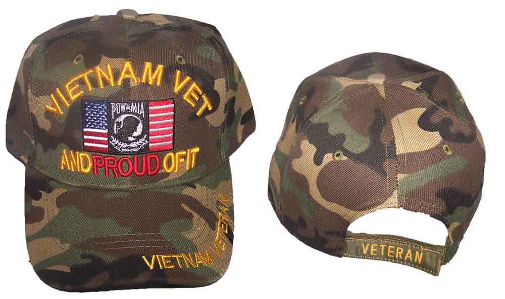Vietnam Veteran Military Embroidered Camo BASEBALL Caps Hats