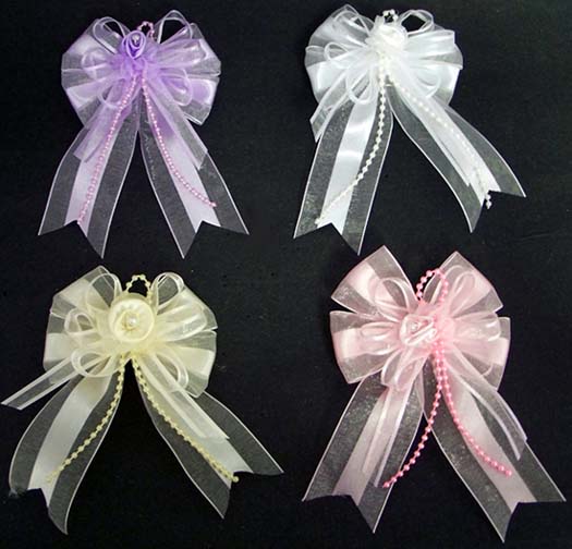 HAIR Accessories Girls Hand-Made HAIR BOWs   - Light Colors
