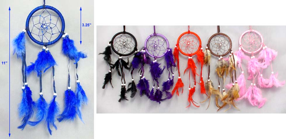 Hand Made DREAM CATCHERs - Diameter 3''   (23404)