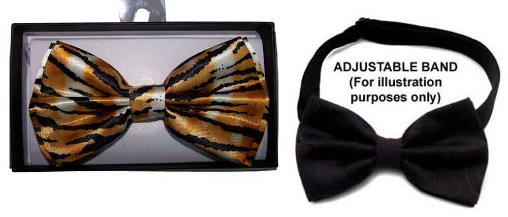 Adult Bow Ties In Tiger Prints - Style # 2
