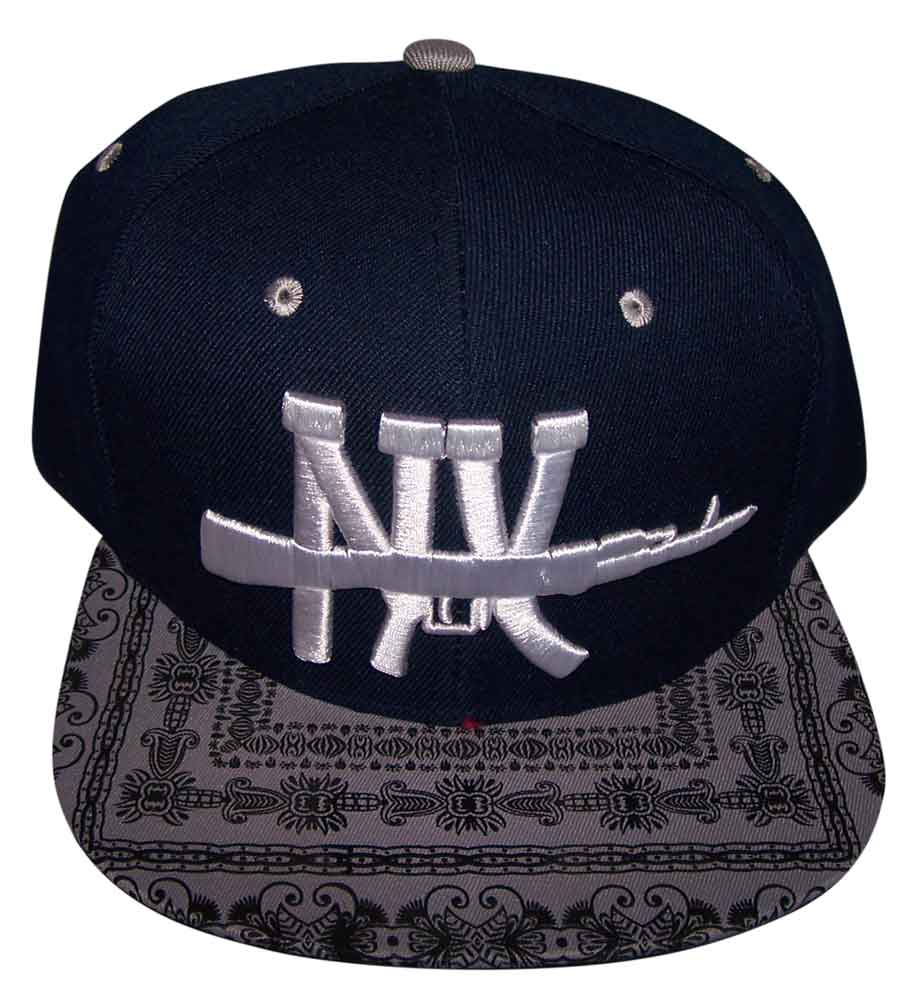 AK 47  NY Flat Brim Embroidered  Snap Back BASEBALL Caps Hats