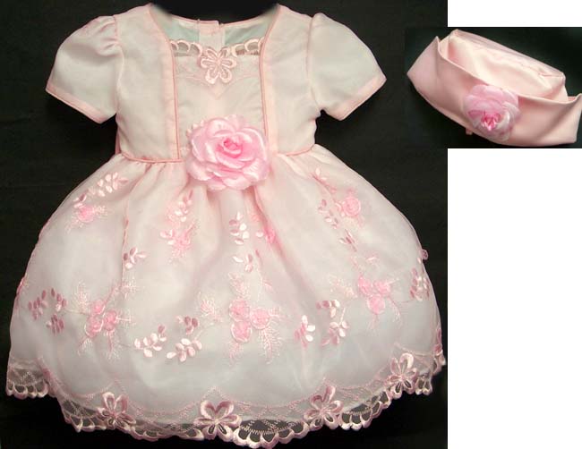 ''Whispers'' Girls Pageant Dress With Hat - Pink Color  ( # 542)