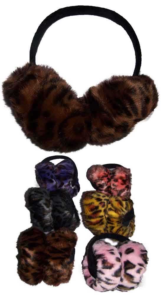 Plush Ear Muffs - Ear Warmers For ADULTs - Animal Prints