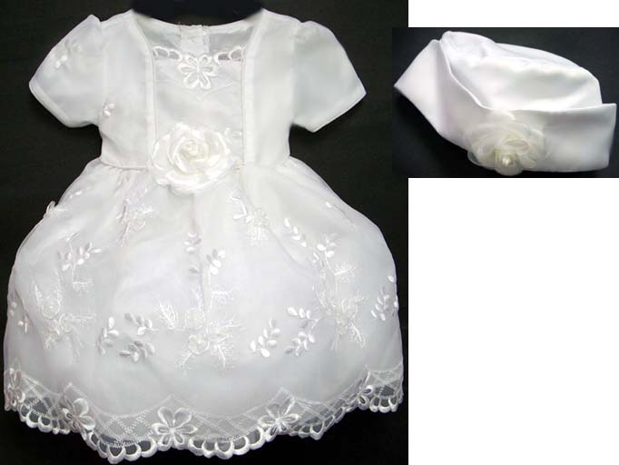 ''Whispers'' Girls Pageant Dress With HAT - White Color