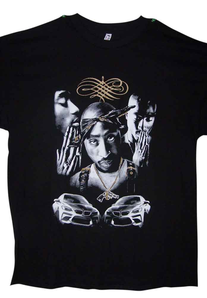 Tupac Shakur 2Pac Hip Hop US Screen Printed T-Shirts