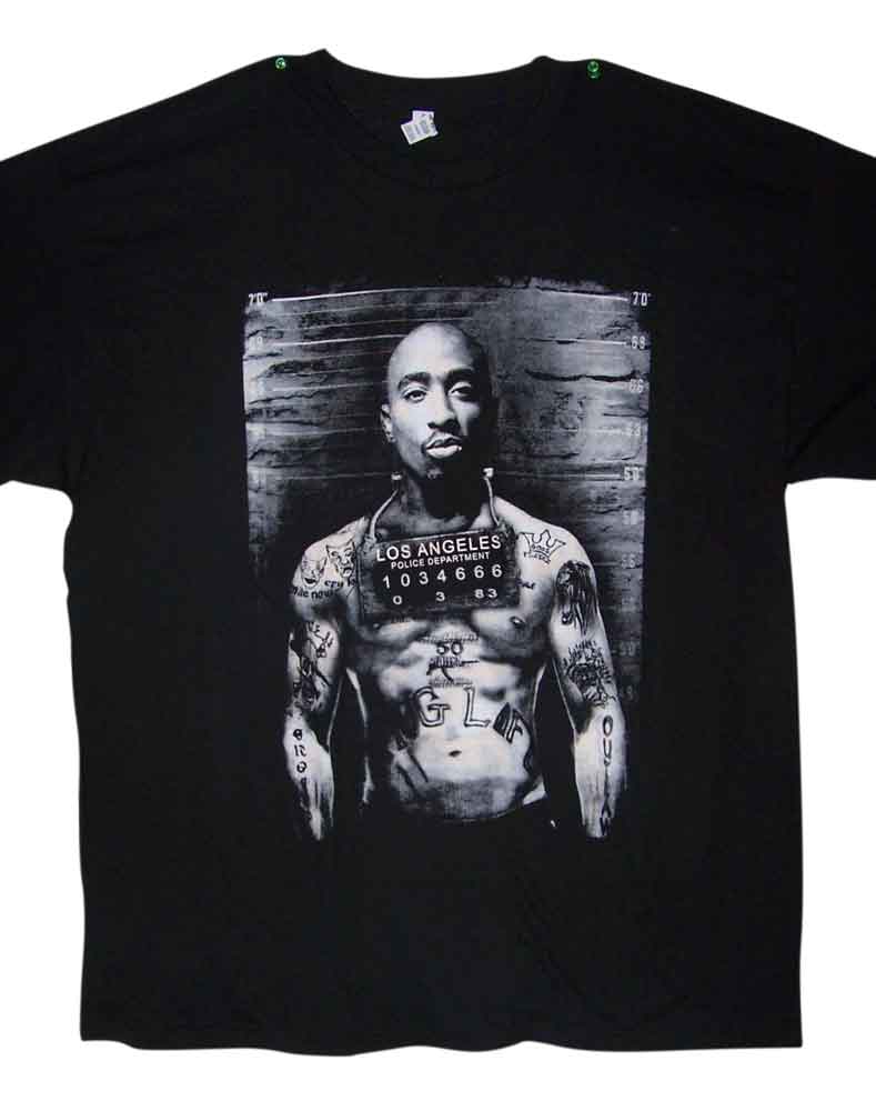 LAPD Tupac Shakur 2Pac HIP HOP US Screen Printed T-Shirts