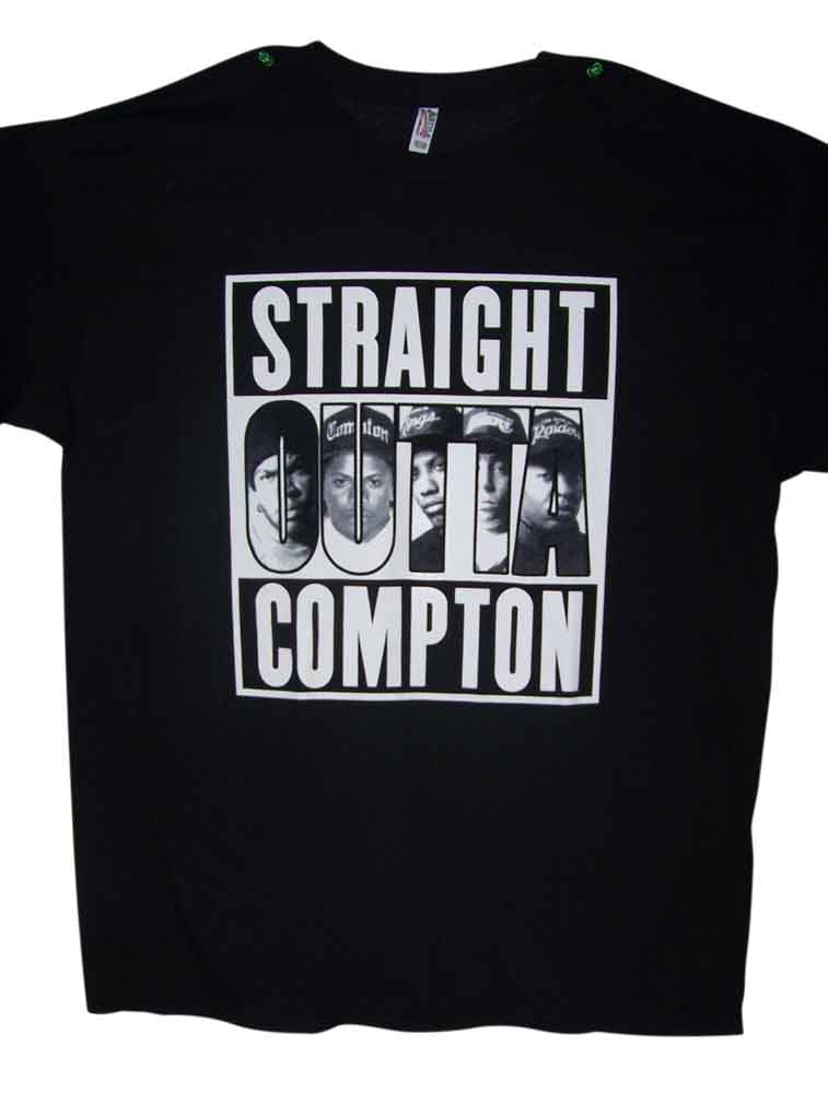 Straight Outta Compton HIP HOP US Screen Printed T-Shirts