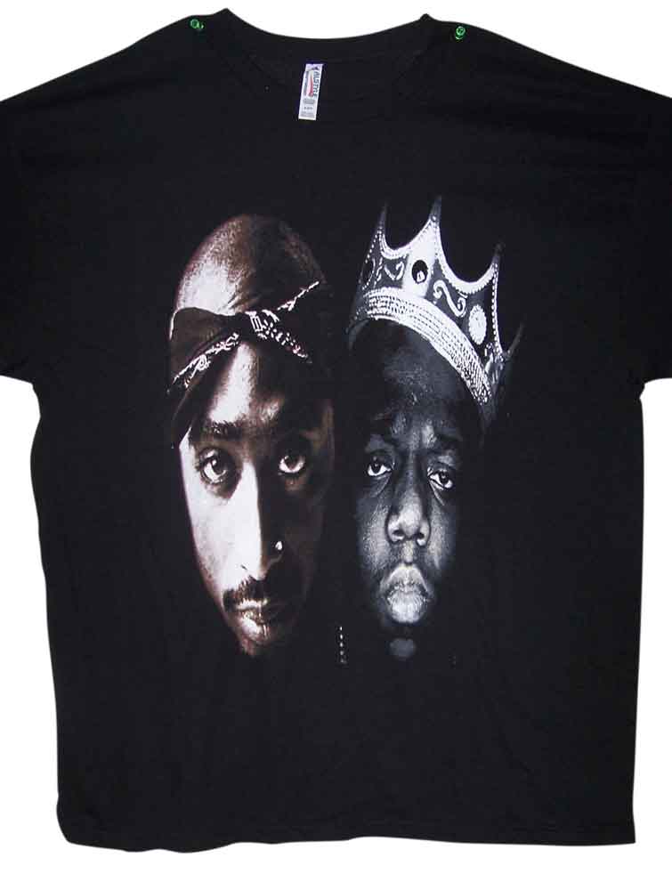 Tupac Shakur 2Pac Biggie Big  US Screen Printed Hip Hop T-SHIRTs