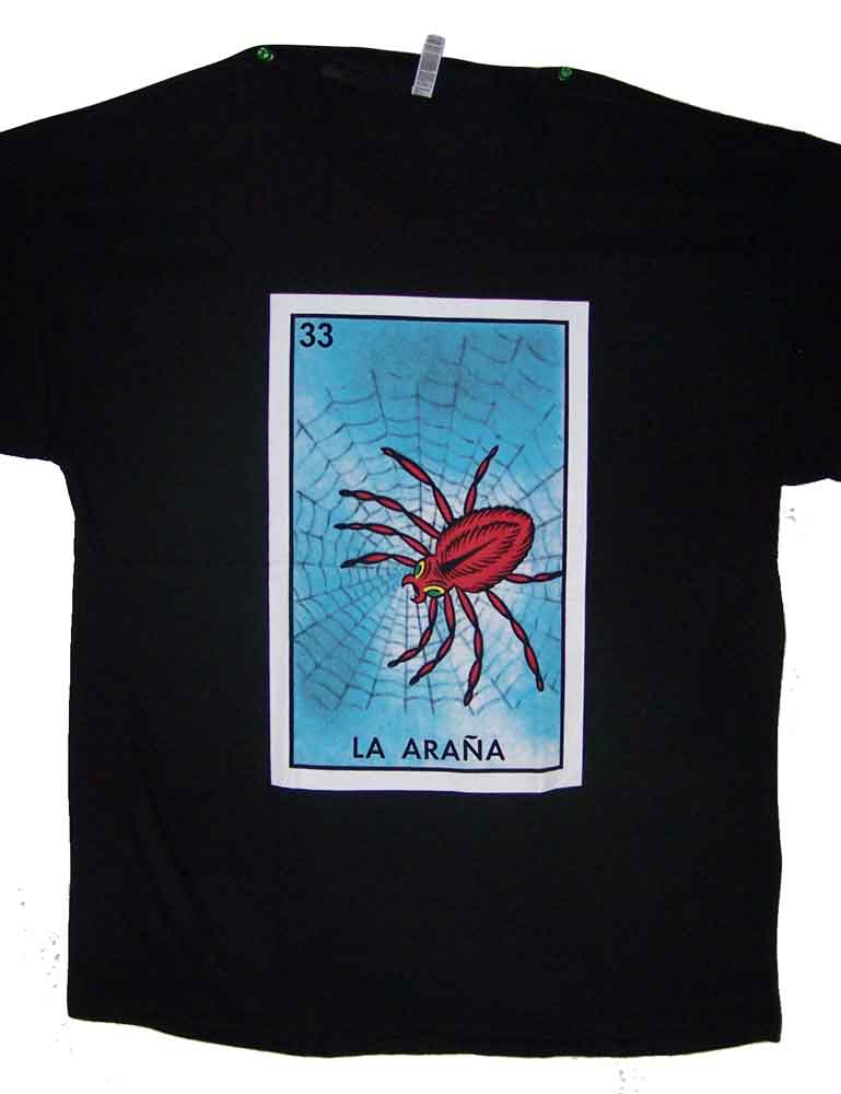 La Arana Lottery T-SHIRTS Loteria T-SHIRTS  Mexican T-SHIRTS